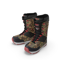 Snowboarding Boots Camo Forest PNG & PSD Images