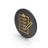 Checklist Gold Icon PNG & PSD Images