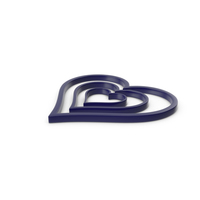 Heart Dark Blue Icon PNG & PSD Images