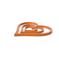 Heart Orange Icon PNG & PSD Images