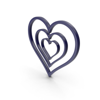 Heart Dark Blue Icon PNG & PSD Images