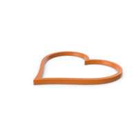 Heart Orange Icon PNG & PSD Images