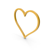 Heart Yellow Icon PNG & PSD Images