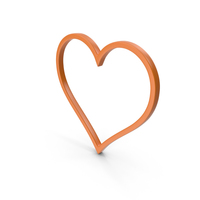 Heart Orange Icon PNG & PSD Images