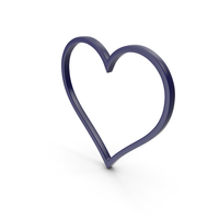 Heart Dark Blue Icon PNG & PSD Images