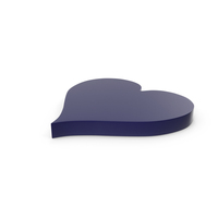 Heart Dark Blue Icon PNG & PSD Images