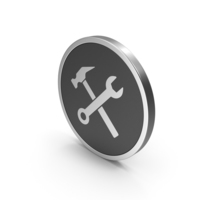 Silver Icon Wrench And Hammer PNG & PSD Images