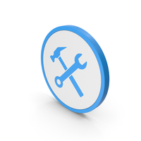 Icon Wrench And Hammer Blue PNG & PSD Images