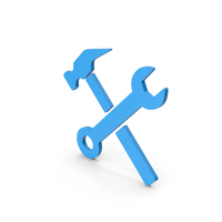 Symbol Wrench And Hammer Blue PNG & PSD Images