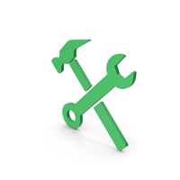 Symbol Wrench And Hammer Green PNG & PSD Images