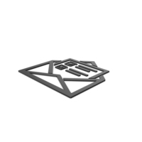 Black Symbol Envelope With Checklist PNG & PSD Images