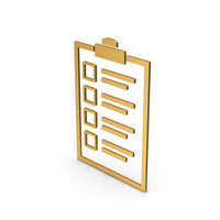 Symbol Checklist Gold PNG & PSD Images