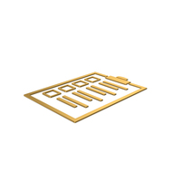 Gold Symbol Checklist PNG & PSD Images