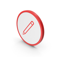 Icon Pencil Red PNG & PSD Images