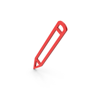Symbol Pencil Red PNG & PSD Images