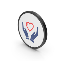Icon Heart In Hands Colored PNG & PSD Images