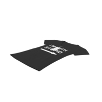 Female V Neck Laying With Tag Black Im With Stupid PNG & PSD Images