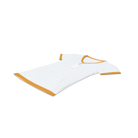 Female V Neck Laying With Tag White And Orange PNG & PSD Images