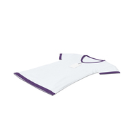 Female V Neck Laying With Tag White And Purple PNG & PSD Images