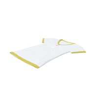Female V Neck Laying With Tag White And Yellow PNG & PSD Images