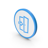Icon Exit Blue PNG & PSD Images