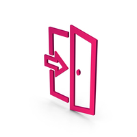 Symbol Exit Metallic PNG & PSD Images