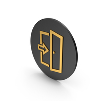 Exit Gold Icon PNG & PSD Images