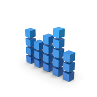 Symbol Graph Cube Chart Blue PNG & PSD Images