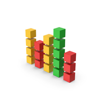 Symbol Graph Cube Chart Colored PNG & PSD Images