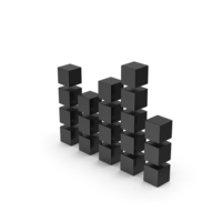 Symbol Graph Cube Chart Black PNG & PSD Images
