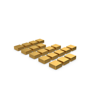 Gold Symbol Graph Cube Chart PNG & PSD Images