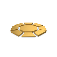 Gold Symbol Diamond / Octagon PNG & PSD Images