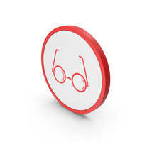 Icon Glasses Red PNG & PSD Images