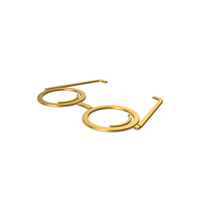 Gold Symbol Glasses PNG & PSD Images