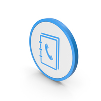 Icon Phone Book Blue PNG & PSD Images