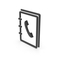 Symbol Phone Book Black PNG & PSD Images