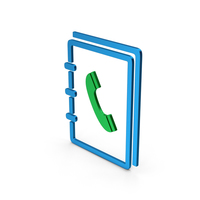 Symbol Phone Book Colored Metallic PNG & PSD Images