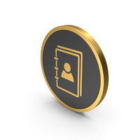 Gold Icon Address Book PNG & PSD Images