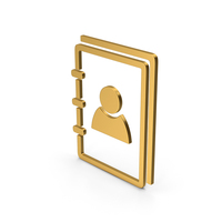 Symbol Address Book Gold PNG & PSD Images