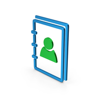 Symbol Address Book Colored Metallic PNG & PSD Images