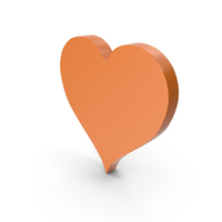 Heart Orange Icon PNG & PSD Images