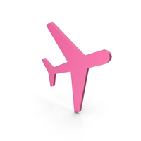 Aeroplane Pink Icon PNG & PSD Images