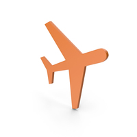 Aeroplane Orange Icon PNG & PSD Images