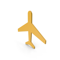 Aeroplane Yellow Icon PNG & PSD Images