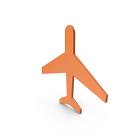 Aeroplane Orange Icon PNG & PSD Images