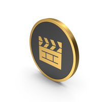 Gold Icon Cinema Movie PNG & PSD Images