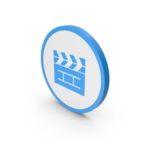 Icon Cinema Movie Blue PNG & PSD Images