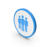 Icon People Group Blue PNG & PSD Images
