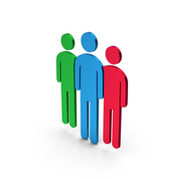 Symbol People Group Colored Metallic PNG & PSD Images