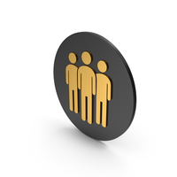 People Group Gold Icon PNG & PSD Images